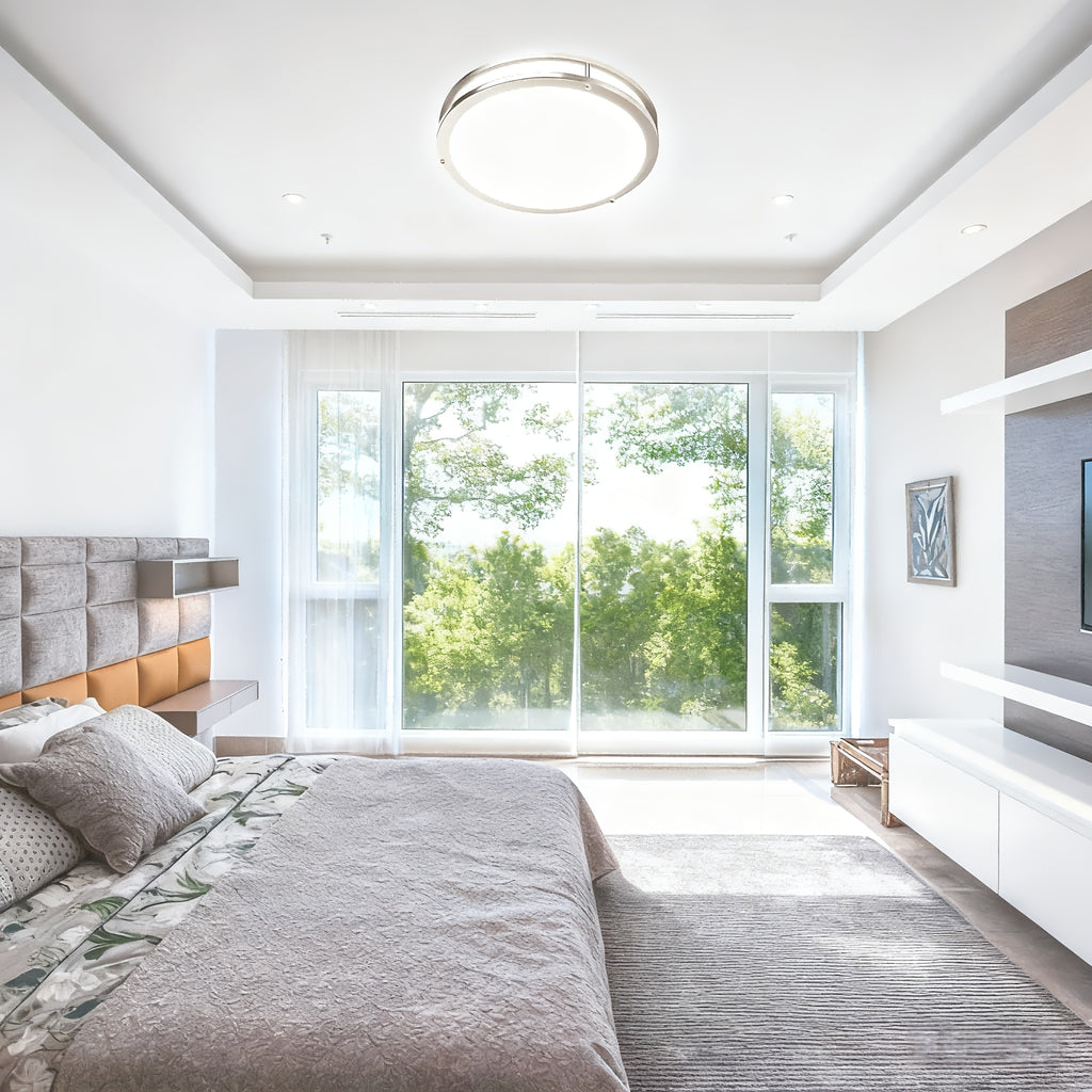 13-Inch 36W LED Recessed Ceiling Light, Ultra-Bright 3200 Lumen Dimmable Ceiling Light, 5 Color Temperatures 2700K/3000K/4000K/5000K/6000K, Ceiling Light Fixture Suitable for Kitchen, Hallway, Bedroom, Bathroom
