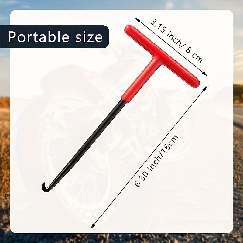 1pc Hook T-Shape Spring Hook Brake Wrench Clutch Exhaust Pipe Spring Removal Puller, Spring Hook Modification Tool, Spring Disassembly & Assembly Puller Tool, Home Improvement Tools > Hand Tools > Pry Bar