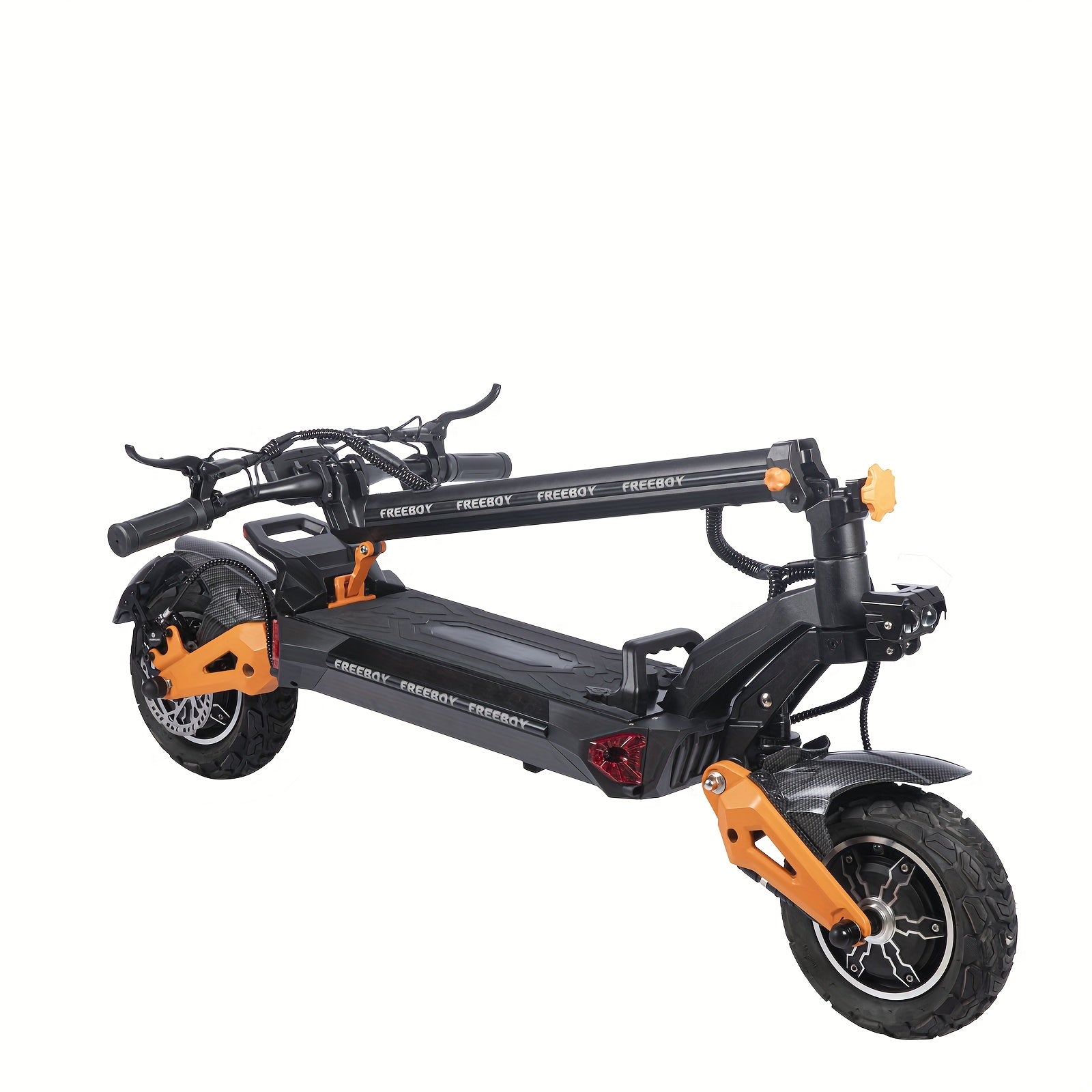 11英寸越野吸尘轮胎电动车，749W双电机驱动，60V-30Ah电池，440.92LB负载能力，双碟刹车，50km扁平地面续航 & 可折叠设计，适合旅行 & 通勤，城市通勤，长途骑行，坚固轮胎设计，轻量化车架，耐用结构，高性能电机，电动滑板车，双电机滑板车，通勤滑板车