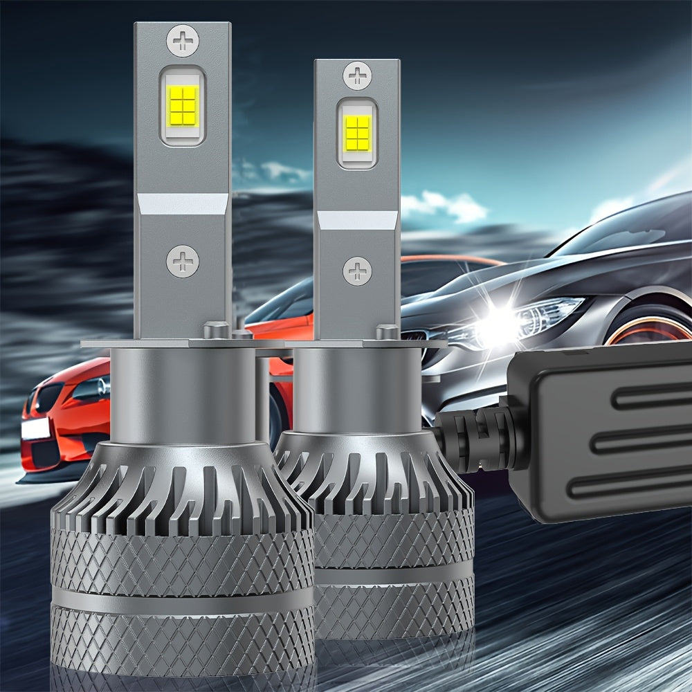 Automotive 2PCS LED Car Lights - H4/H7/H1/H11, 9005/9006/9012 - 29800LM, High/Low Beam, 6500K Cool White Light, Car Headlights, Fits All Cars, Ultra-High Cooling Fan, Plug-and-Play, No Battery