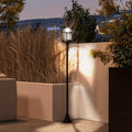 Outsunny Solar Lamp Post Light, 72" LED Outdoor Street Light, IP44 Protection Rating, Perfect for Courtyard, Garden, Backyard, Pathway, Cool White Light