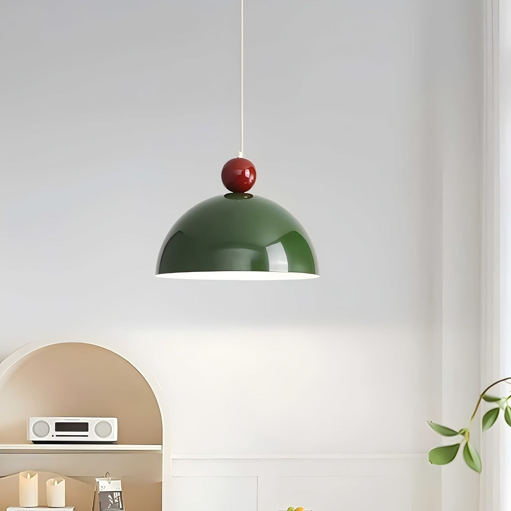 Modern minimalist multi-color semi-circular iron pendant light - suitable for living room, dining table, bar, beverage bar