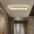 23.6-Inch Dimmable Ceiling Light, Long Oval Recessed Ceiling Light, Hallway Fixture, Black Ceiling Light, Slim Modern Ceiling Light, Suitable for Bedroom, Kitchen, Living Room, Dressing Room
