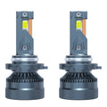 Pair of 220W LED Bulbs, Compatible with H7, H4, H11 and More, Equipped with Two Copper Tubes, Suitable for All Types of Car Headlights, Operating Voltage 12V/24V, Color Temperature 6500K, No Battery Included