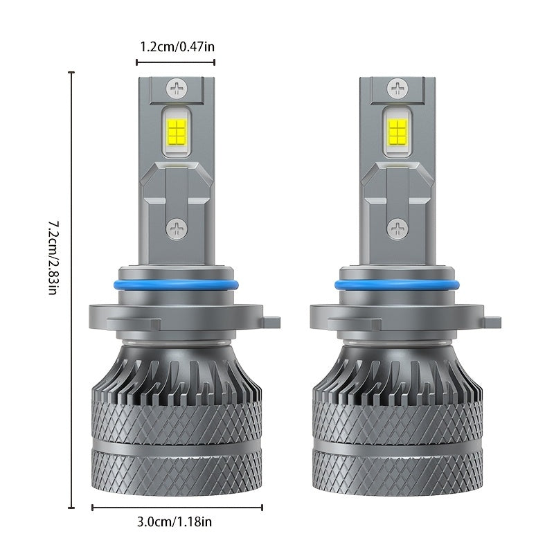 2PCS Super Bright Car LED Lights, 29500LM, Super Bright White Light, 9005/9006/9012, H1/H4/H7/H11 - Car Headlights, Plug-and-Play, Super Heat Dissipation LED Lights, No Battery, Driving Light, Spotlight