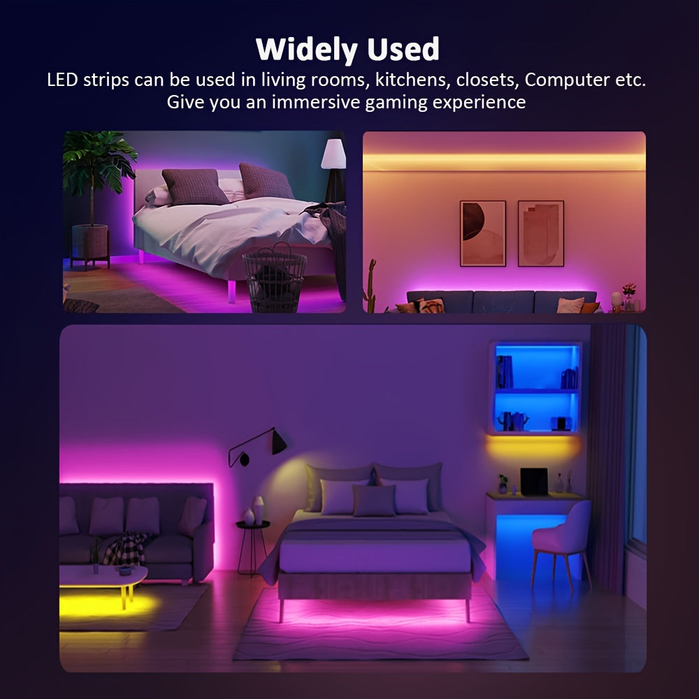 1套USB DIY背光电视灯带，1米-5米（3.28FT to 32.8FT ）SMD 3535 LED家庭装饰柔性橱柜灯