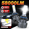 2-Pack 9005/9006/H11/9007 LED Headlight Bulbs, 250W 58000 Lumens 360° Adjustable High/Low Beam Combo Kit, 6500K White Light, Soft Light No Dark Areas No Glare, High-Quality LED Chips