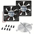120mm×120mm×25mm DC 12V/24V Brushless Computer Case Fan, 2-Pin High Performance Cooling Fan