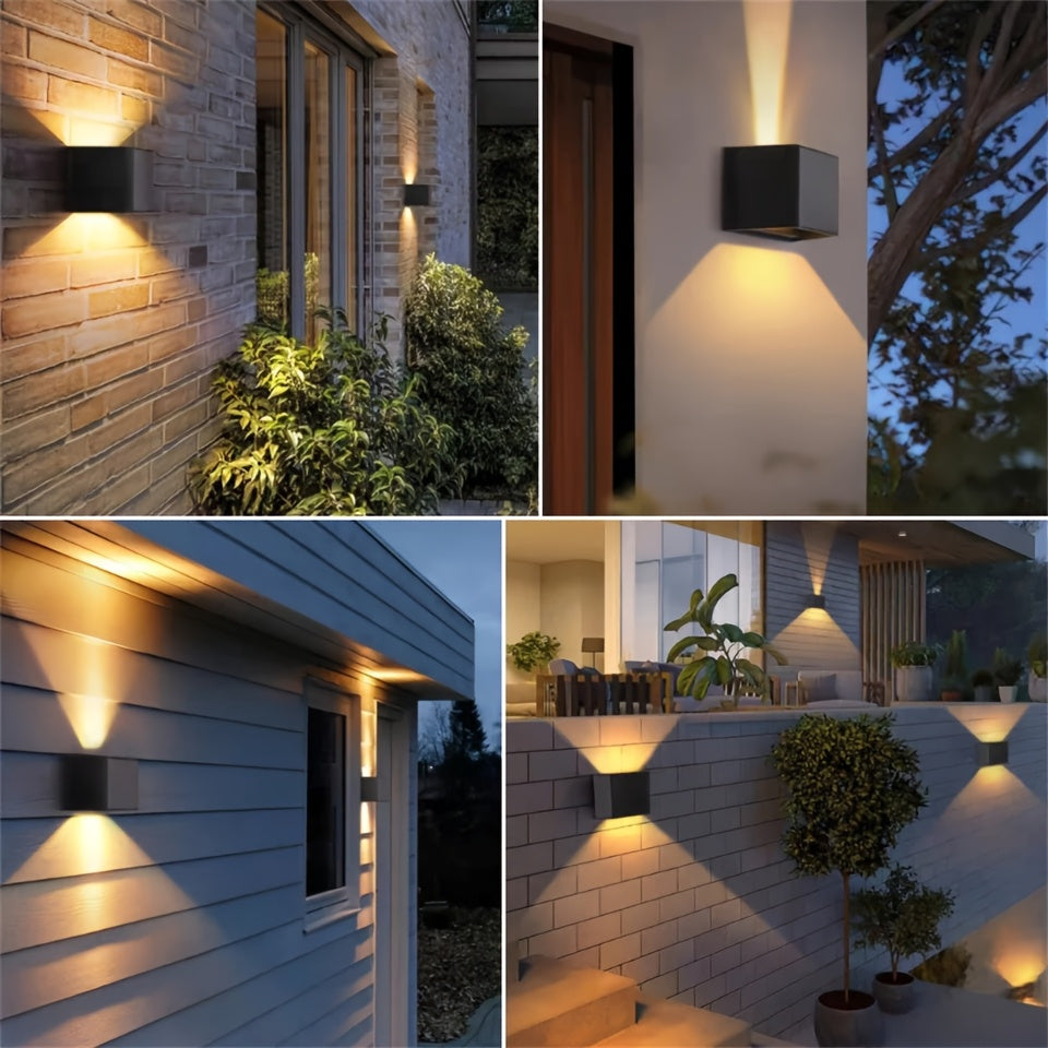 Solar Outdoor Wall Light, Automatically Turns On at Dusk, Wide Angle Outdoor Lighting, Suitable for Garden, Patio, Driveway, Walkway – Modern Solar Wall Light