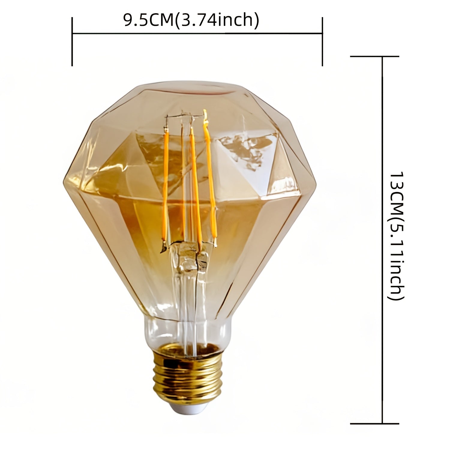 Diamond lighting bulb 120V 4W 2700K Edison bulb vintage LED bulb 4W non-dimmable special decorative bulb