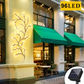 1包太阳能柳树藤商业装饰灯，8种模式，IP44，72/96 LED，商业照明街道和区域照明，适用于购物中心、公园、节日婚礼、咖啡馆、酒店、餐厅装饰