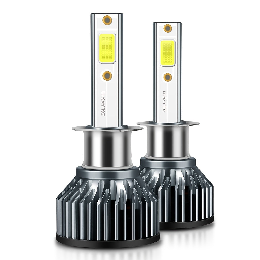 EXstorm 2-Pack 15000 Lumens H4 LED Car Bulbs H7 H8 H11 H1 9005 9006 HB3 HB4 LED Headlights Mini Car Light 12V 6000K White Light