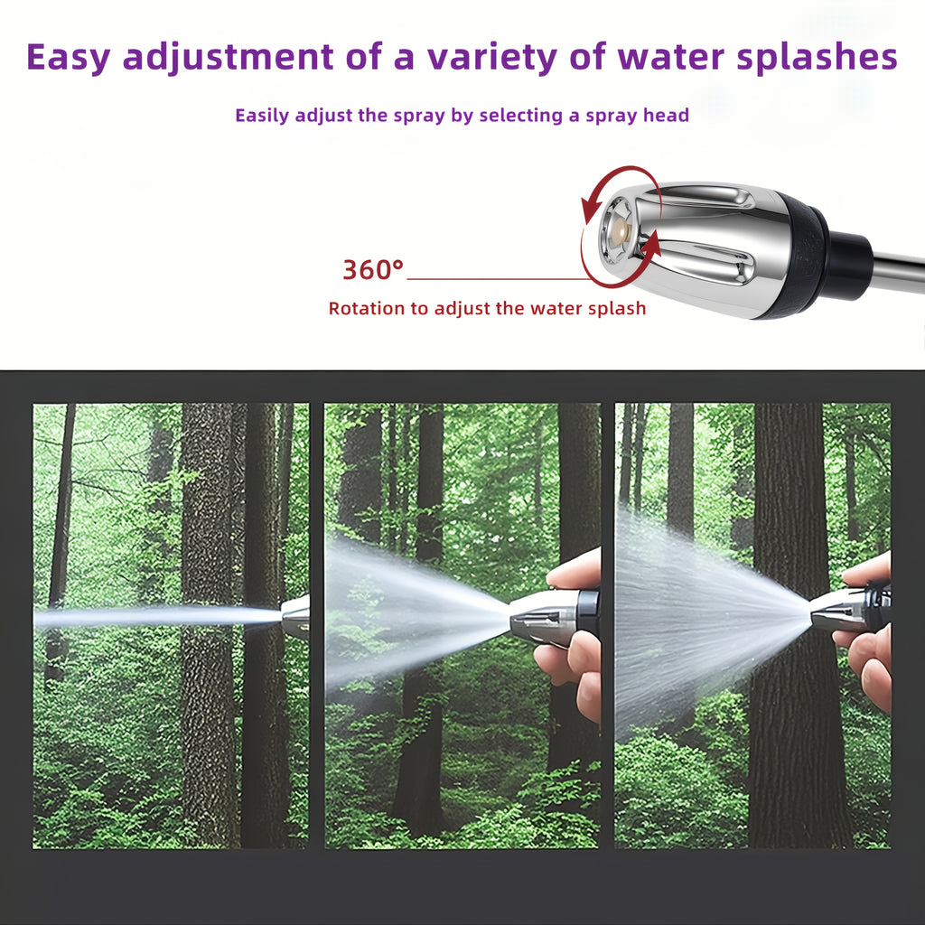 1pc Portable High-Pressure Car Wash Spray Gun – Durable Plastic with 3/4" & 1/2" Quick-Connect Adapters, Multi-Function Garden Hose Nozzle, Adjustable Settings, Christmas & Halloween Gift for Car, Home & Garden