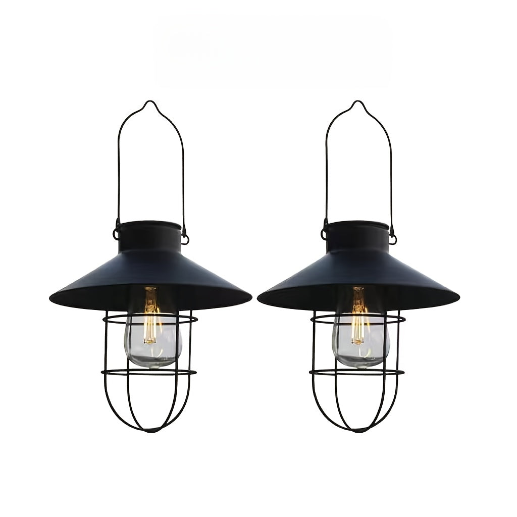 Solar Wrought Iron Courtyard Pendant Light Garden Landscape Lamp Courtyard Garden Balcony Decorative Chandelier Solar Courtyard Decorative Art