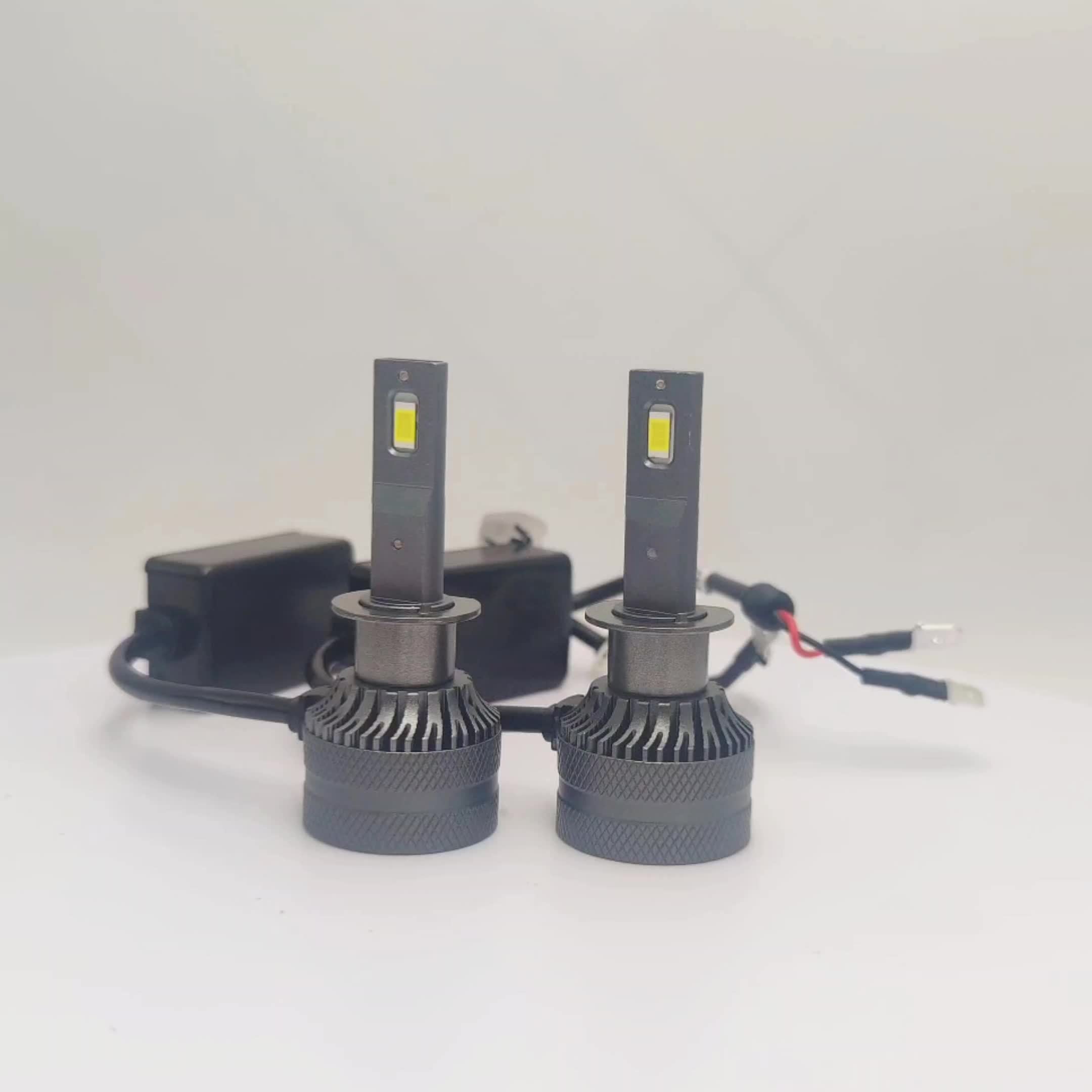 2Pcs HB3 9005 HB4 9006 HIR2 9012 LED Car Bulbs, H8 H1 H4 H7 H11 High/Low Beam Fog Light 120W Super Bright White 6500K, Bright CSP Chip Design LED Plug-and-Play Bulbs