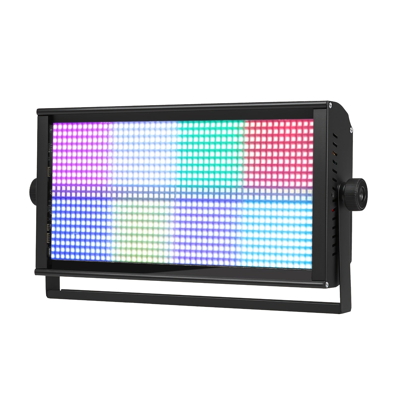 Professional LED stage lighting - 8-channel DMX512 strobe, chase light, with 8-level speed and color-changing effects, 960 pieces 5050 LED beads, 200W, universal voltage 110-240V, suitable for DJs, theaters, concerts