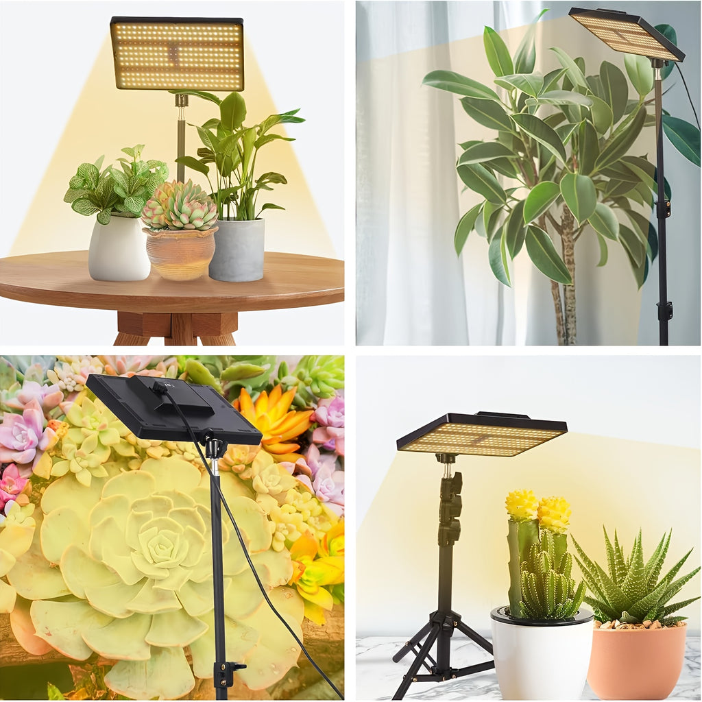 Indoor Plant Grow Light, 286 LED Full Spectrum Floor Lamp, Tripod Design, Large Desktop Grow Light with On/Off Switch, Height Adjustable, Ideal for Indoor Plant Cultivation