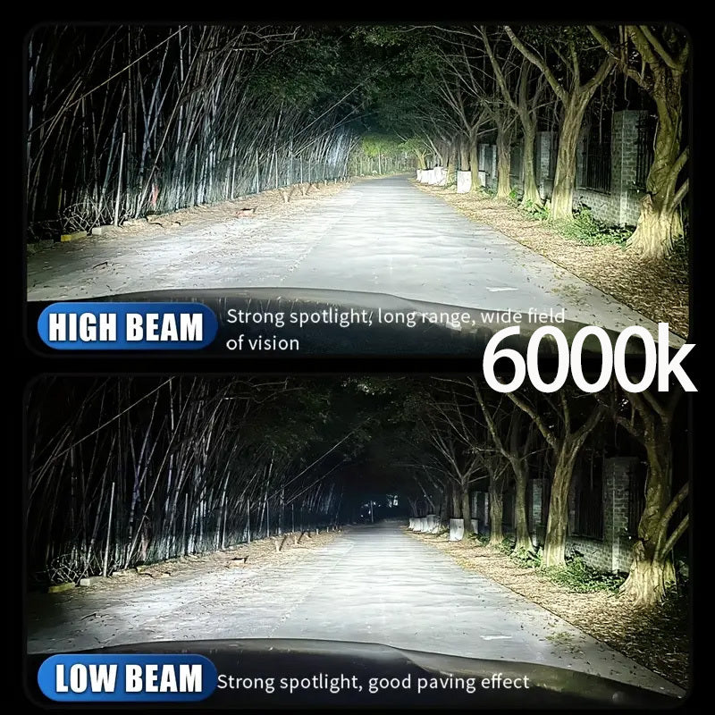Heyword 2 Sets H7, H1, H3, H4, H8/H9/H11, 9005, 9006, 9012 LED Car Headlight Fog Light, Low Beam, High Beam, Color Temperatures: 4300K/Warm Light, 3000K/Yellow Light, 8000K/Blue Light, 25000K/Ice Blue, 6000K/White Light