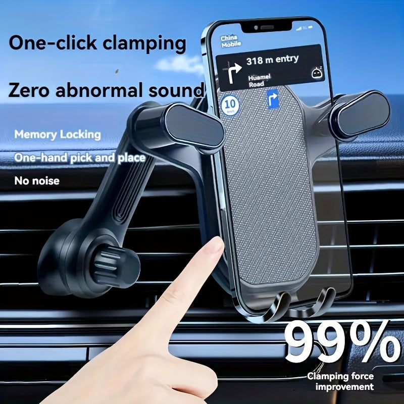 Upgraded Universal Car Phone Holder, ABS Material, 360° Rotating Breathable Handle, Suitable for All Vehicles, Stable & No-Shake Navigation Mount
