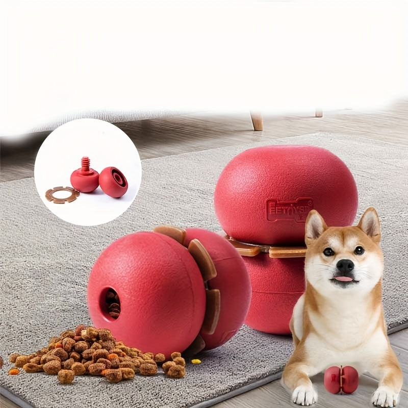 狗狗益智玩具 可调节零食投放球 耐咬缓食器 幼犬智力训练玩具 宠物互动追逐玩具