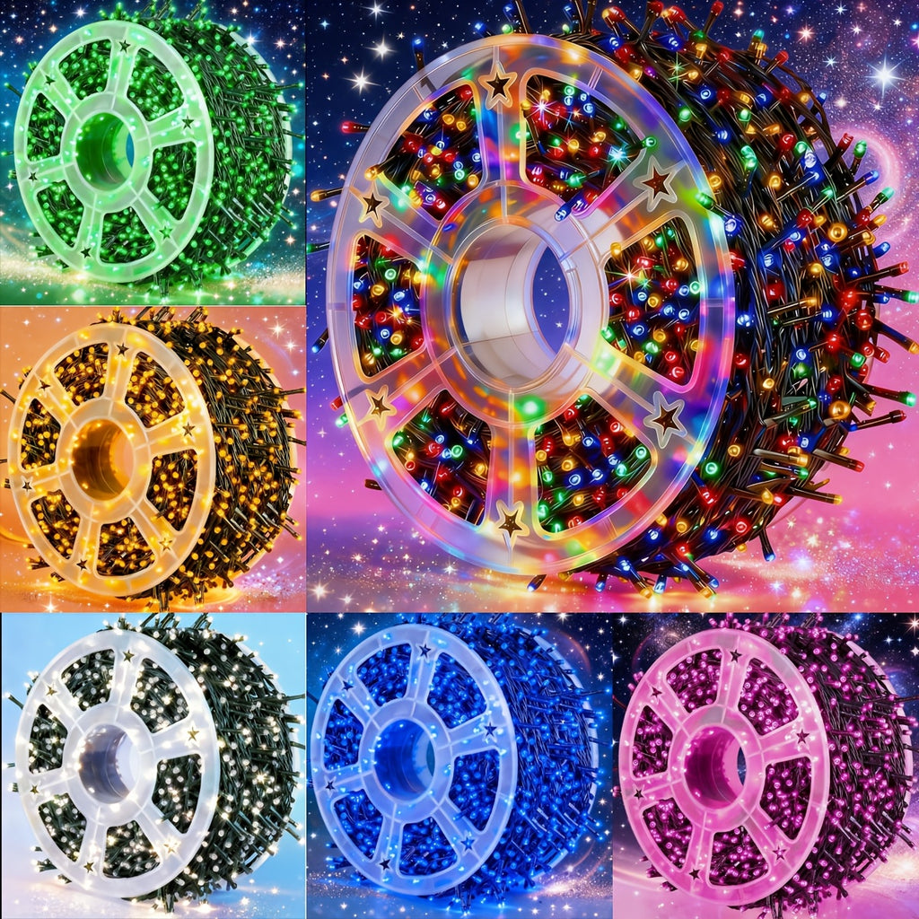 LED串灯 411颗/331颗/271颗/191颗灯珠 8种模式 IPX4级防溅户外仙女灯 适用于圣诞、情人节、复活节、万圣节、感恩节、跨年夜、独立日、光明节、排灯节、婚礼、花园、阳台、露台、派对装饰