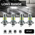 4-Pack H7 LED Headlight Combo Set High/Low Beam Integrated 6500K White Light High Brightness Car Headlight Replacement Bulbs Front Headlight Bulb Installation Car Front Light Bulbs High