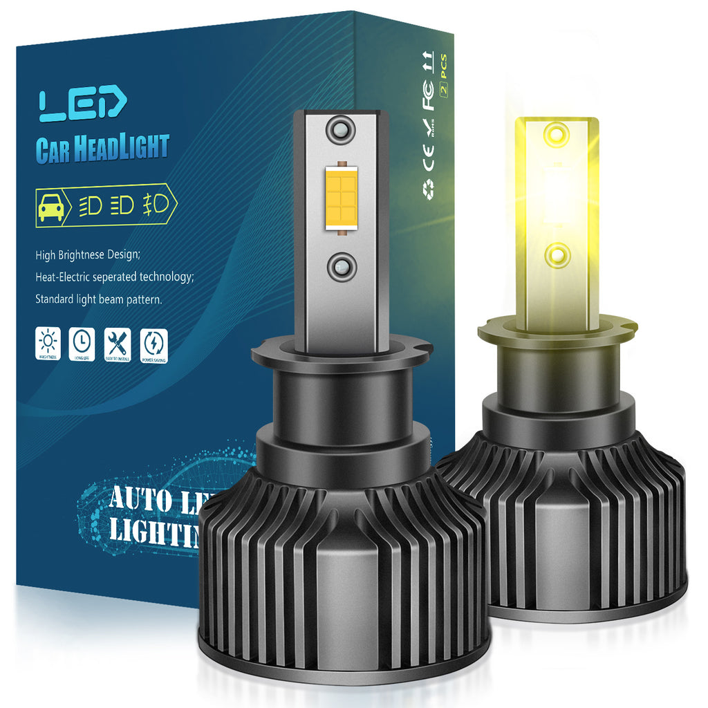 2-Pack 3000K Golden Eye Car LED Headlights H11 Golden Light 9006 Super Bright H3 Anti-Fog Light H8 Fog Light Psx26w