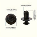 100/200-Piece 6mm/8mm Automotive Plastic Rivet Fasteners – For Door Trim Panel Fixing, Black Simple & Practical Essential Accessories, Fender Bumper Edge Molding Clips, Auto Bumper Rivets, Interior Trim Accessories, Decorative Trim Clips