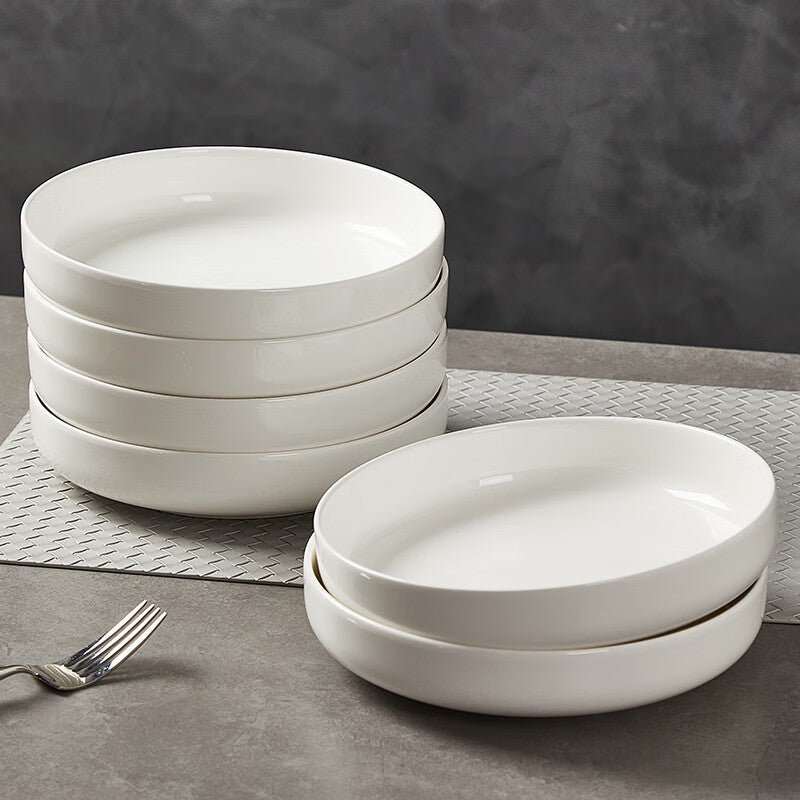 Pasta Bowl, Bowl Plate, Low Bowl, Plate Bowl, Ceramic Large Shallow Bowl, Microwave & Dishwasher Safe, Perfect for Soup