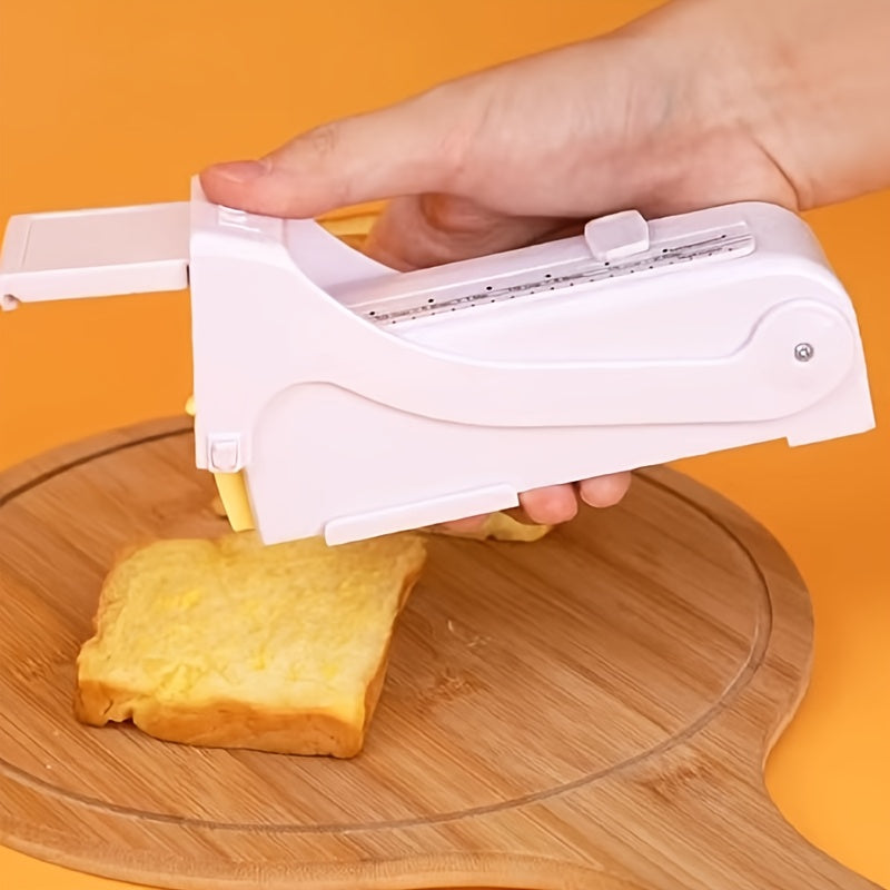 Handheld Butter & Cheese Slicer – White, Non-Slip, Easy to Clean, Kitchen Baking Gadget