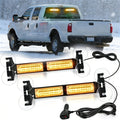 40 LED Amber Traffic Warning Light, Suction Cup Mount, Fit Front & Rear Windshield, For Trucks, Engineering Vehicles & Tow Trucks