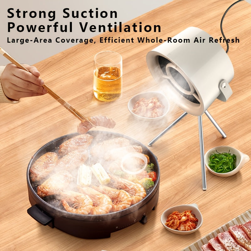2-in-1 Kitchen Range Hood – Tabletop or Wall-Mounted, Large Suction Quiet Exhaust Fan for Small Apartments, Rentals, Small Kitchens, Open Kitchens – Efficient Oil Fume Separation & Easy Cleaning, Space-Saving & Low-Noise Extractor Fan