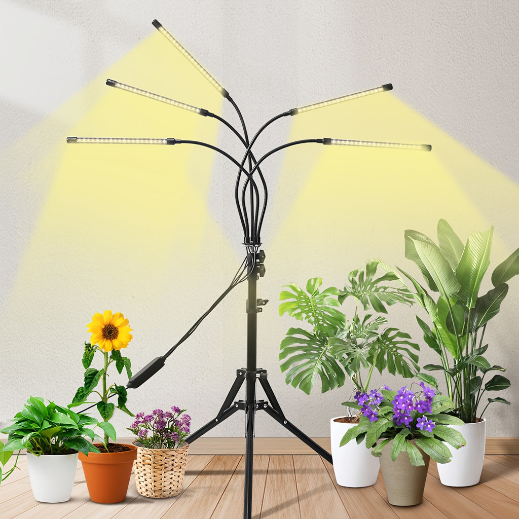 Multifunctional Indoor Grow Light, Sunlight Simulation with Timing and Dimming Functions, Height and Brightness Adjustable, Perfect for Indoor Succulents and Flowers, Boosting Plant Growth