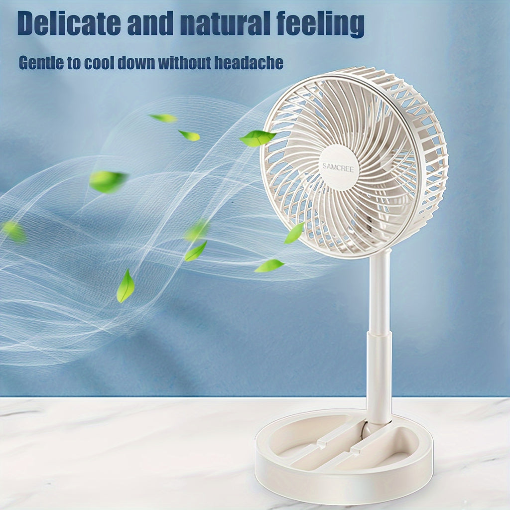 1 Piece Portable Foldable Fan, 360° Adjustable Quiet Circulating Wind, Ideal for Home Office School Supplies, Perfect Holiday Gift, Summer Comfort Essential