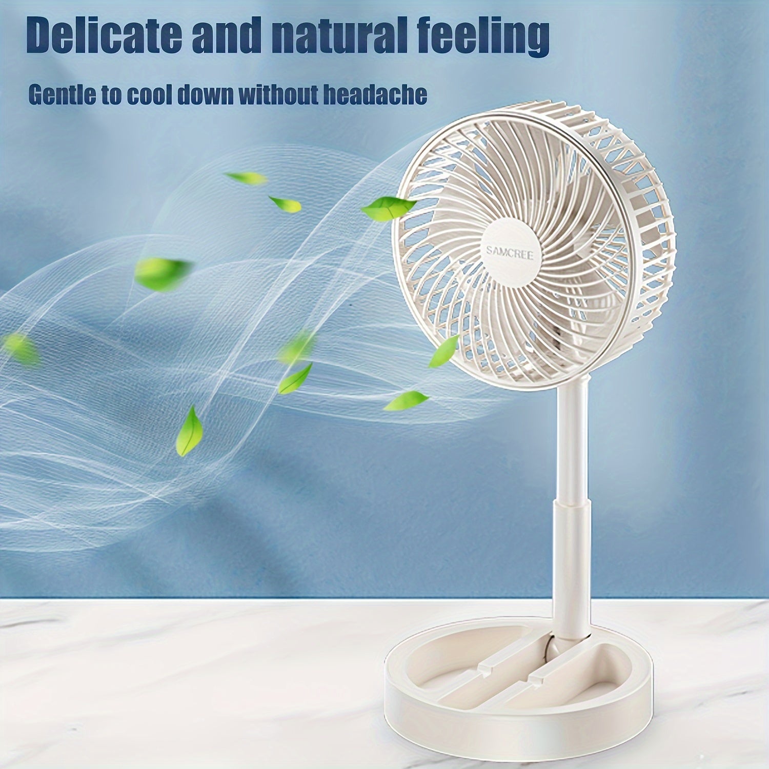 1 Piece Portable Foldable Fan, 360° Adjustable Quiet Circulating Wind, Ideal for Home Office School Supplies, Perfect Holiday Gift, Summer Comfort Essential