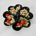 1 Heart-Shaped Food-Grade Plastic Divided Tray – Multi-Functional Serving Plate for Living Room & Coffee Table – Features 4 Compartments for Snacks, Desserts, Fruits, Perfect for Parties, Weddings & Coffee Shops