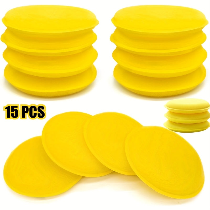 Car Polishing Sponge Pad Soft Foam Applicator Pad Round Wax Applicator Pad Sponge Vehicle Polishing Pad Car Cleaning Pad Car Glass Cleaning Sponge