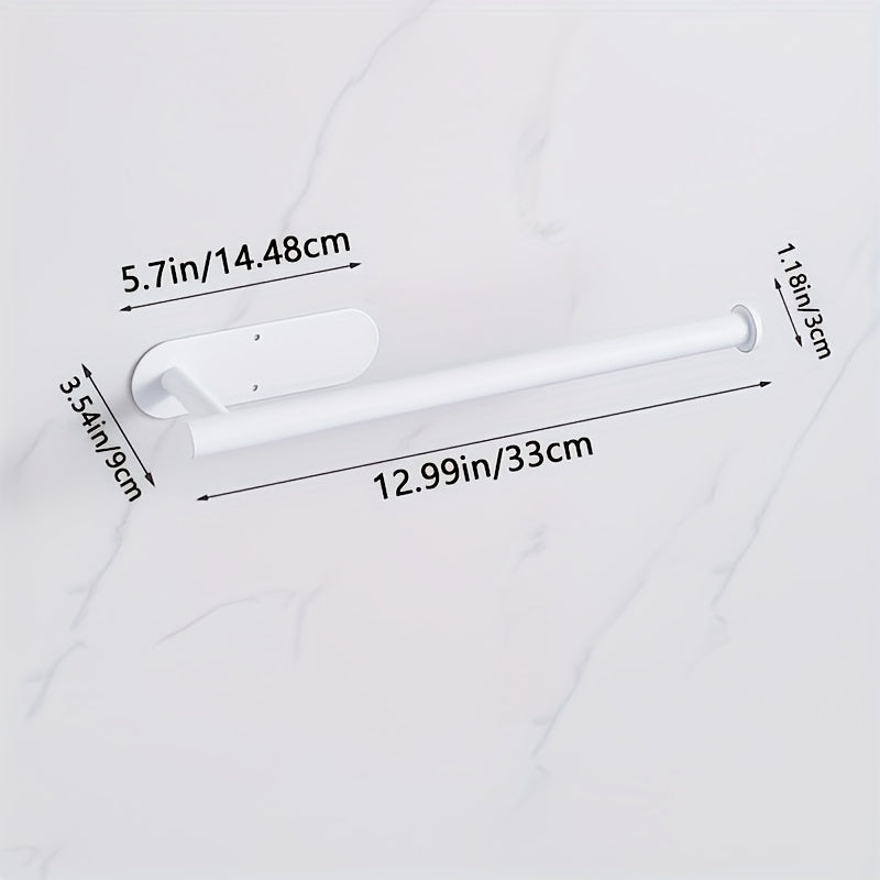 Self-Adhesive No-Drill Paper Towel Holder – Multifunctional for RV & Bathroom! Doubles as a Towel Rack, Holds Rolls & Wrapping Paper. Perfect for Home Kitchen & Bathroom – No Damage, Easy Organizing!