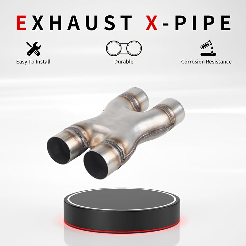 Exhaust Tip | 2.5*2.5*12 Inch | Unpolished | X-Type Weld | Single Layer
