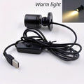 USB-powered mini LED spotlight - aluminum housing, 5V voltage with 4.8ft cable, suitable for artwork, plants, jewelry display and under-cabinet lighting