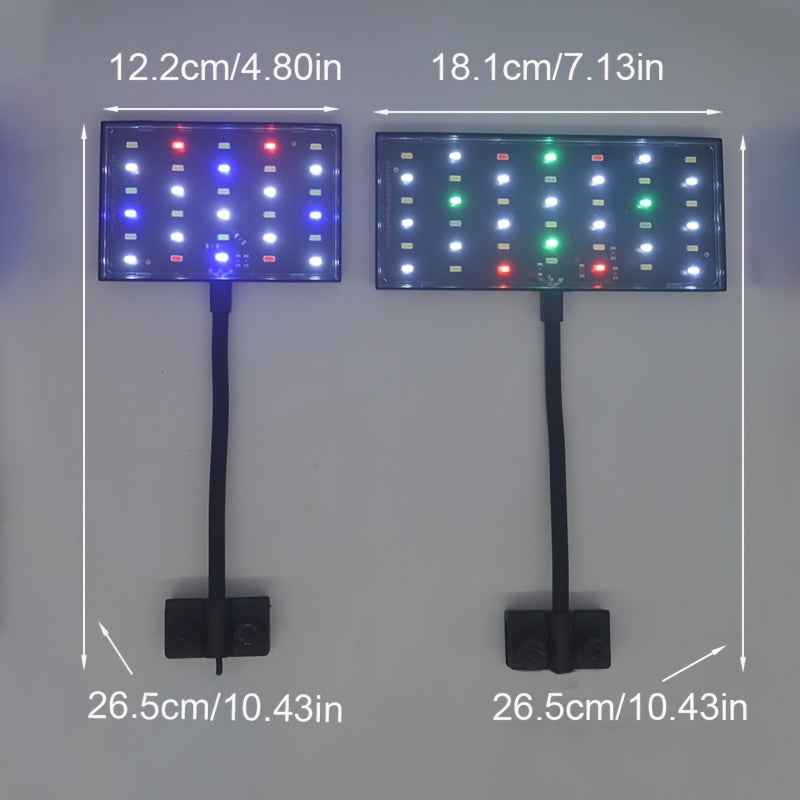 Aquarium Light, Full Spectrum Aquatic Plant Grow Light, Fish Tank Light with Adjustable Brightness, Dimmable, Timer, 360° Rotatable