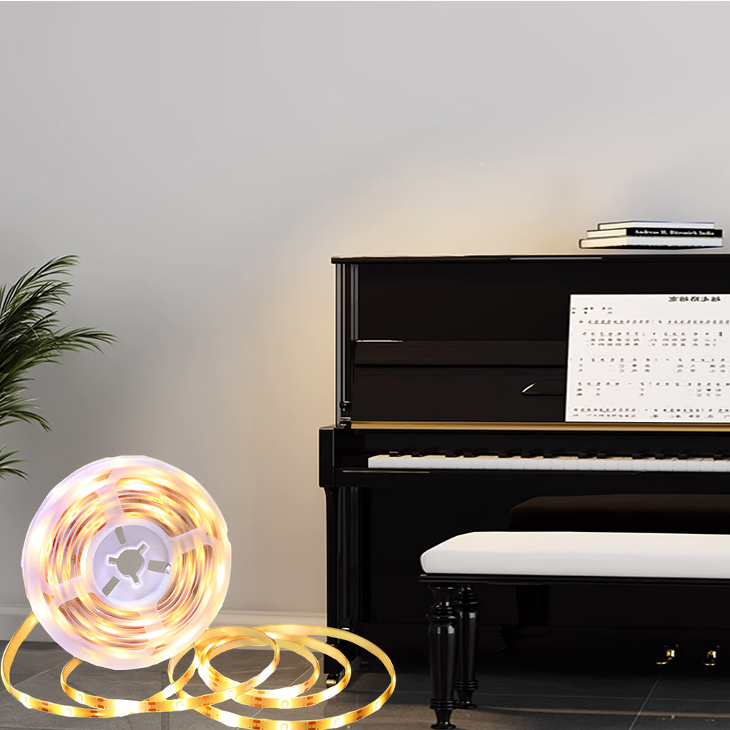 NBBUFF 3ft to 50ft LED light strip, warm/cool dual color optional, convenient USB interface design, touch button to turn on/off, easy to operate and install, suitable for bedroom, mirror, kitchen, TV background wall, desk and ceiling lighting