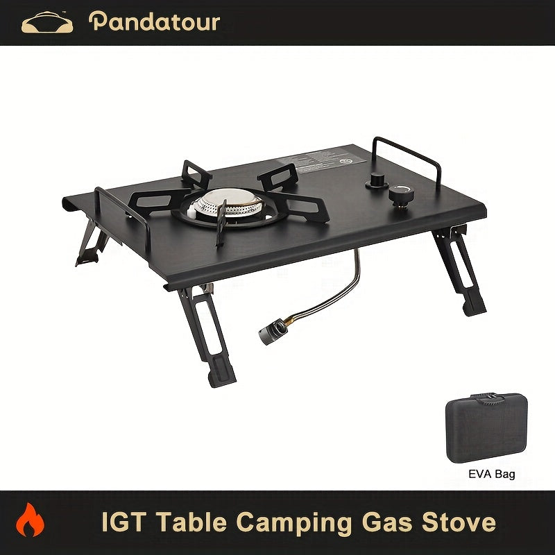 Portable Windproof Stainless Steel Camping Gas Stove, Outdoor Cooker Travel Stove with Foldable Design, IGT Compatible Stove for Tabletop Use, Outdoor Stove, IGT Tabletop Gas Stove