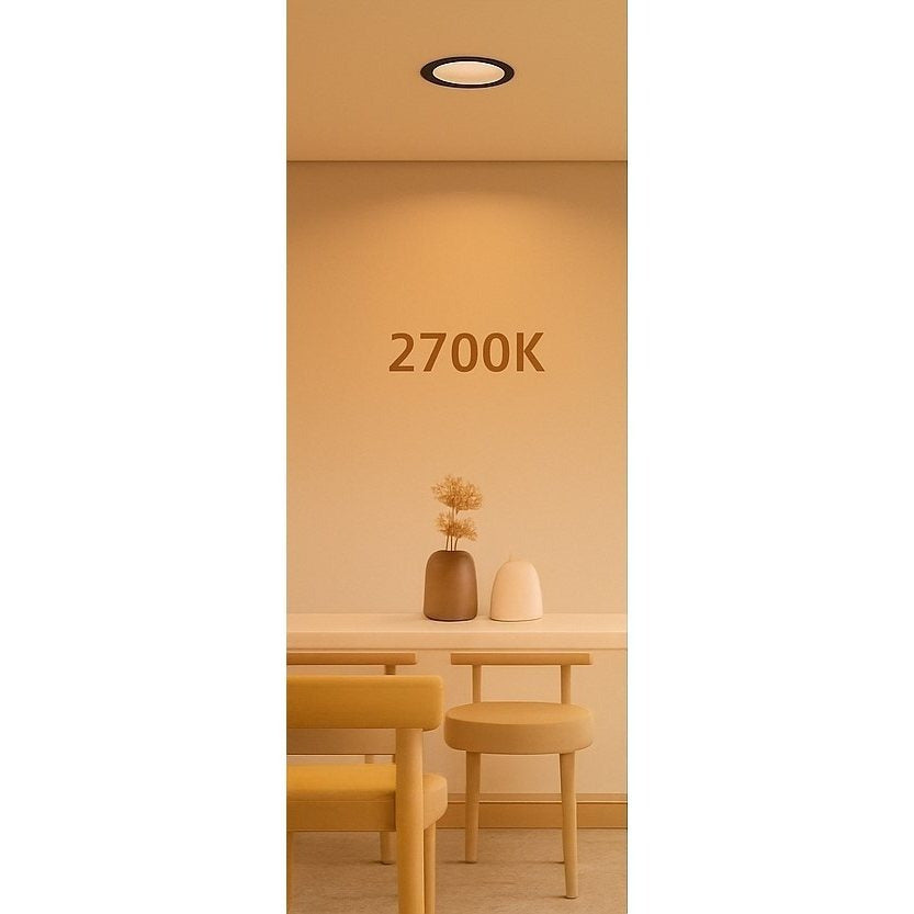 3-Inch Recessed LED Downlight/Gimbal Fixture, 2700K/4100K/5000K Single-Head Downlight, 7W 450 Lumens Dimmable, Home Lighting, Modern Lighting, Aluminum Alloy Frame, Downlight Fixture, Ceiling Light, Silver Trim, Recessed (6/12 Pack)