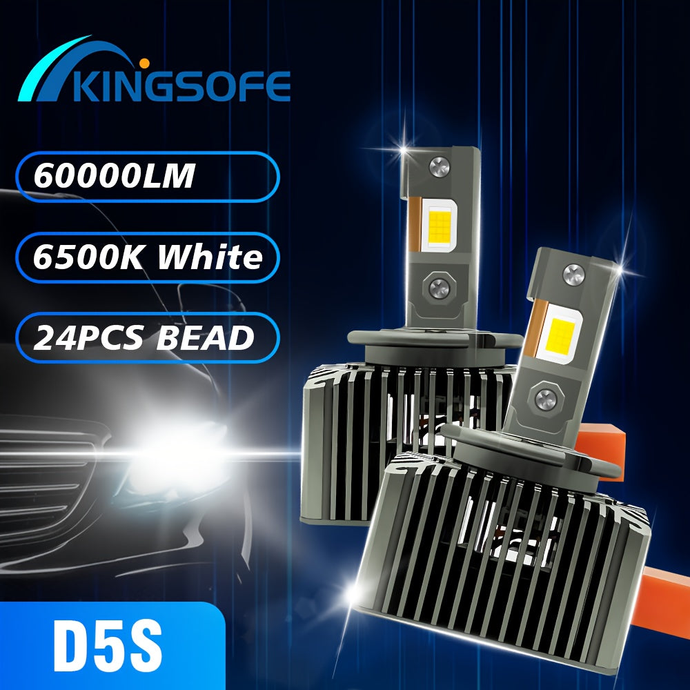 D1S LED Bulb Canbus 110W Power D2S D3S D4S D5S Car Headlight Bulbs Dual-Side D1R D2R D3R D4R Auto Light Xenon Lamp 6500K 12V 24V 2-Pack, No Battery Included