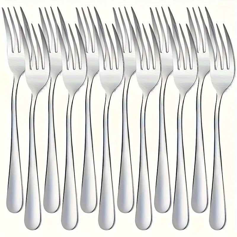 12-Piece Stainless Steel Fork Set – Elegant Dinner, Salad & Dessert Forks – Perfect for Home & Restaurant Use – Food-Grade Forks – Durable Silverware Cutlery Set