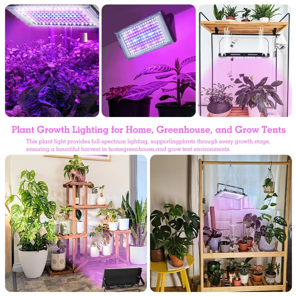 50/96/144 LED 1/2/3 Sets Grow Light, Full Spectrum LED Plant Light for Indoor Plants, Seed Germination & Seedlings, USB Powered with Switch, Hanging Rope Included, Ideal for Vegetables, Succulents, Flowers, Fruits