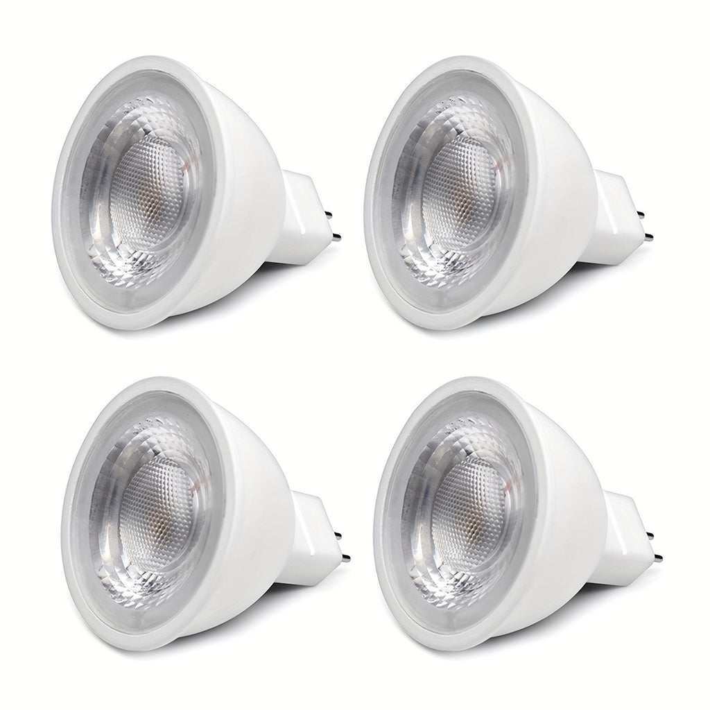 MR16 GU5.3 LED track light spotlight downlight recessed light source bulb, chandelier LED spotlight MR16 lamp cup indoor outdoor hallway AC/DC 12V GU5.3 3000K 5W two-pin base bulb, replaces 50W halogen bulb, 4/6/10-pack