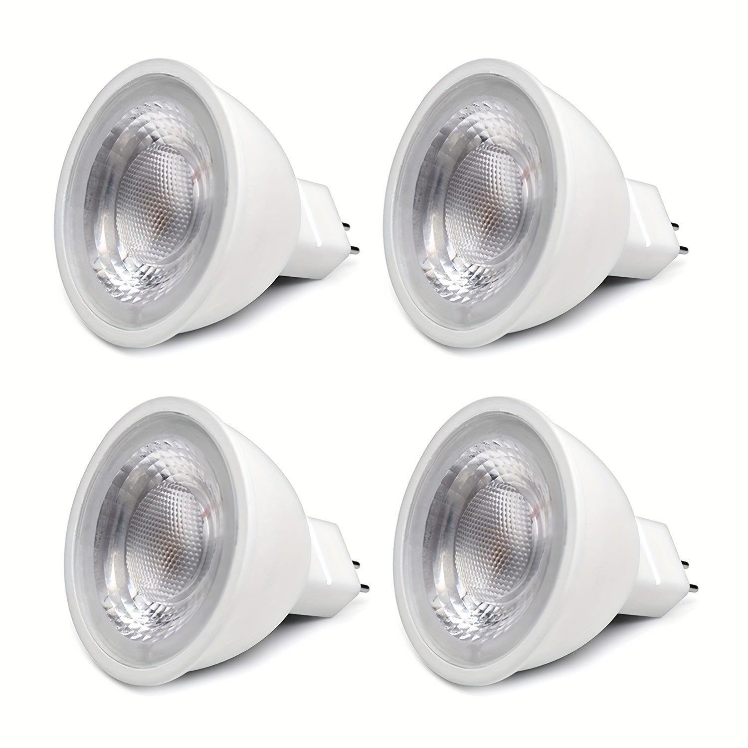 MR16 GU5.3 LED track light spotlight downlight recessed light source bulb, chandelier LED spotlight MR16 lamp cup indoor outdoor hallway AC/DC 12V GU5.3 3000K 5W two-pin base bulb, replaces 50W halogen bulb, 4/6/10-pack