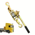 Manual Cable Puller Vehicle – Heavy Duty Steel Pulling Machine with 2 Hooks for Cargo Securing and Tensioning. Steel Cable Construction. Manual Cable Puller Vehicle, Portable Tire Securing Cable Winch for Trailers